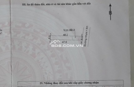 Bán lô đất thổ cư 287m2, ngay trung tâm Tóc Tiên BR-VT(6x48). chỉ 1,55 tỷ